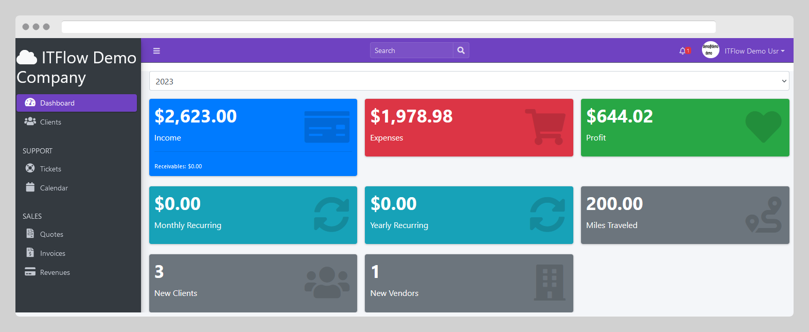 ITFlow PSA Dashboard