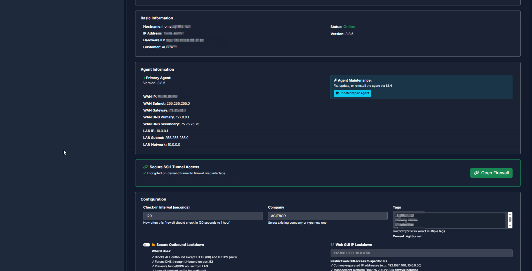 OPNManager Firewall Management